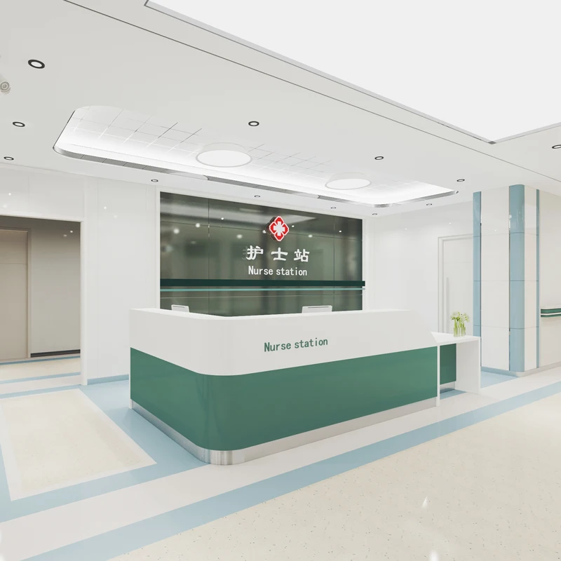Functional Cabinet Medical Hospital Nurse Station Reception Counter hospital furniture and equipment