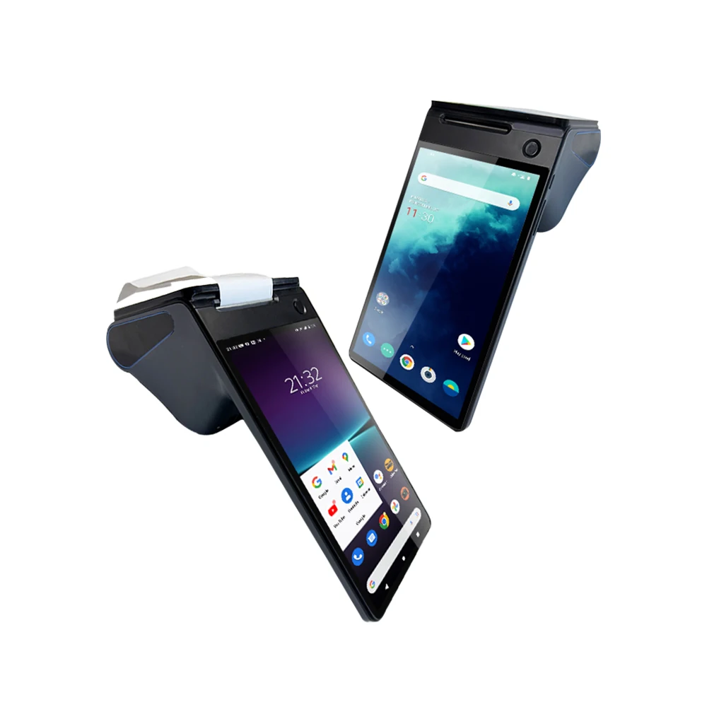 Android 14 двойной экран 8 + 2 66 дюймов NFC портативный POS-терминал с 58 мм Принтер для билетов бесконтактный считыватель карт оплата Z150