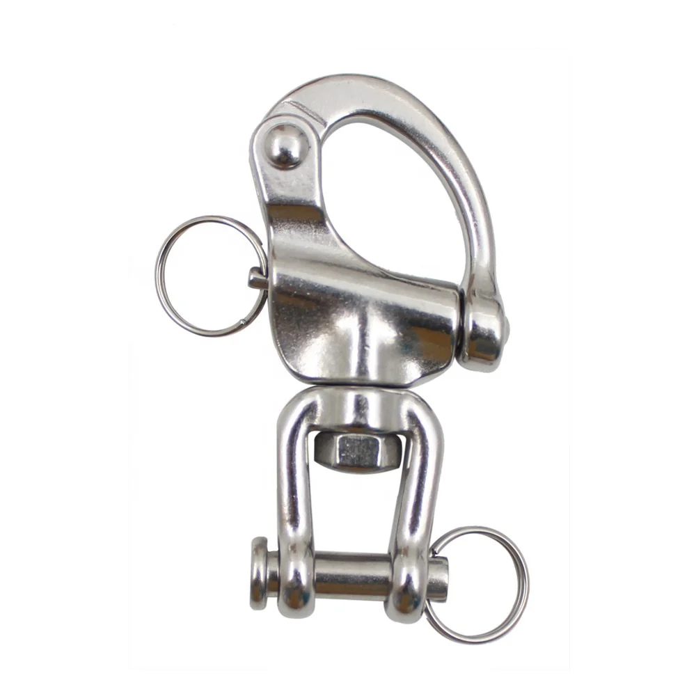 [RAF] 316 Stainless Steel Marine Hardware Mini Swivel Jaw Eye Snap Shackle For Sailboat Boat Accessories Marine Hardware