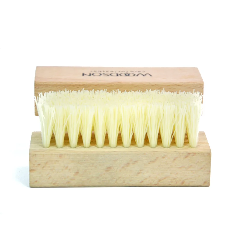 PP hair polishing brush plastic hair cleaning brush with Wood handle shoe cleaning brush