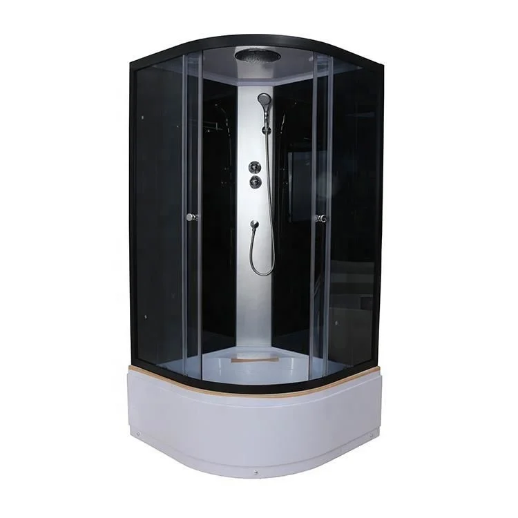 Hot selling portable shower cabin black profile toilet shower cubicle