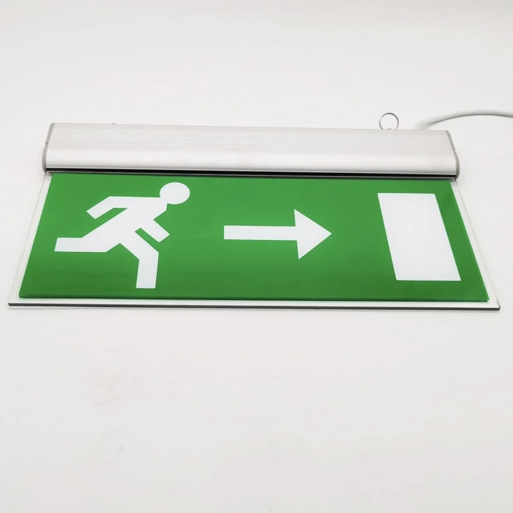 Discounted price wall mounted rechargeable LED single-sided or double-sided fire safety exit light