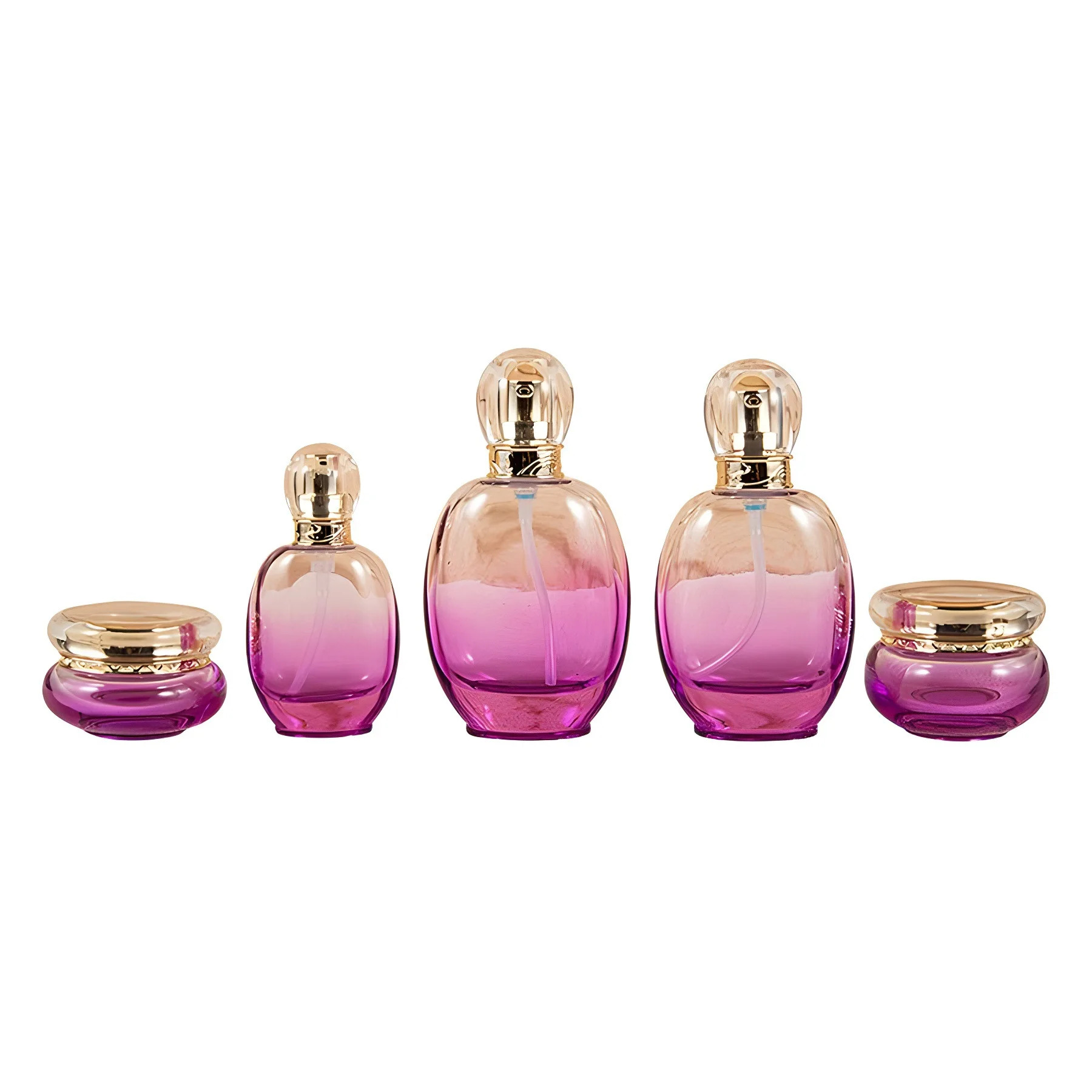 New set glass 30g-120ml water emulsion essence high-end perfume spray pump head price plastic tube cosmetic bottle packaging