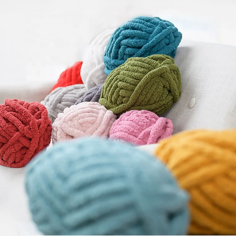 
19Bettex in stock 226g pure polyester chunky yarn hand knitting crochet yarns 