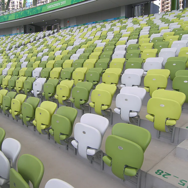 Avant ball games outdoor spring folding stadium chair heavy duty gym seats with inner metal support for public sports