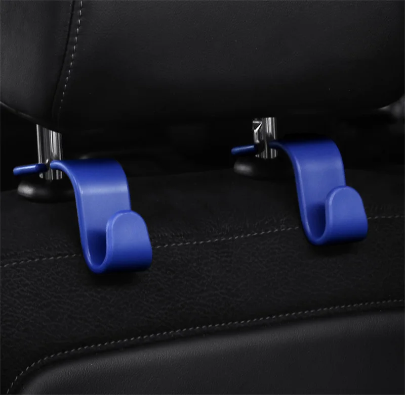 Multi Color Car Seat Back Hook Headrest Hanger Hooks For Handbag Trash Bag Umbrella New ABS PP material Car Accessories