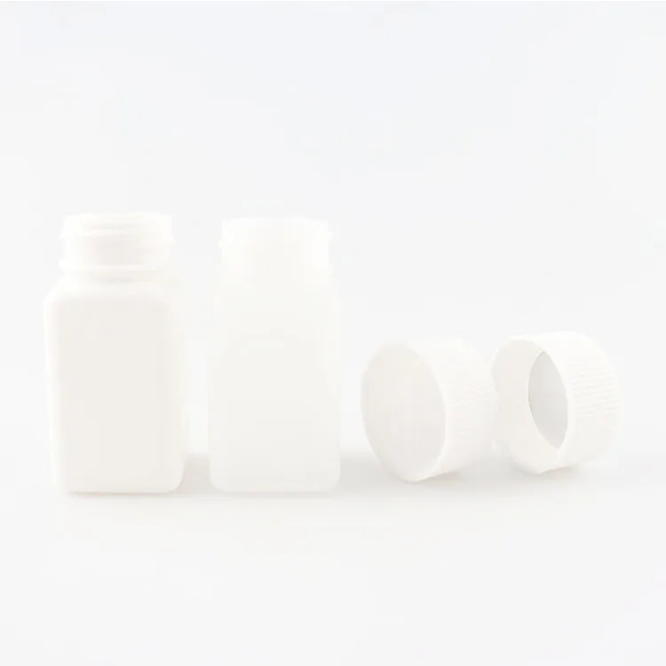 HDPE Plastic 60ml Pill Bottles Pharmaceutical Capsule Packaging Bottle With CR Screw Lid