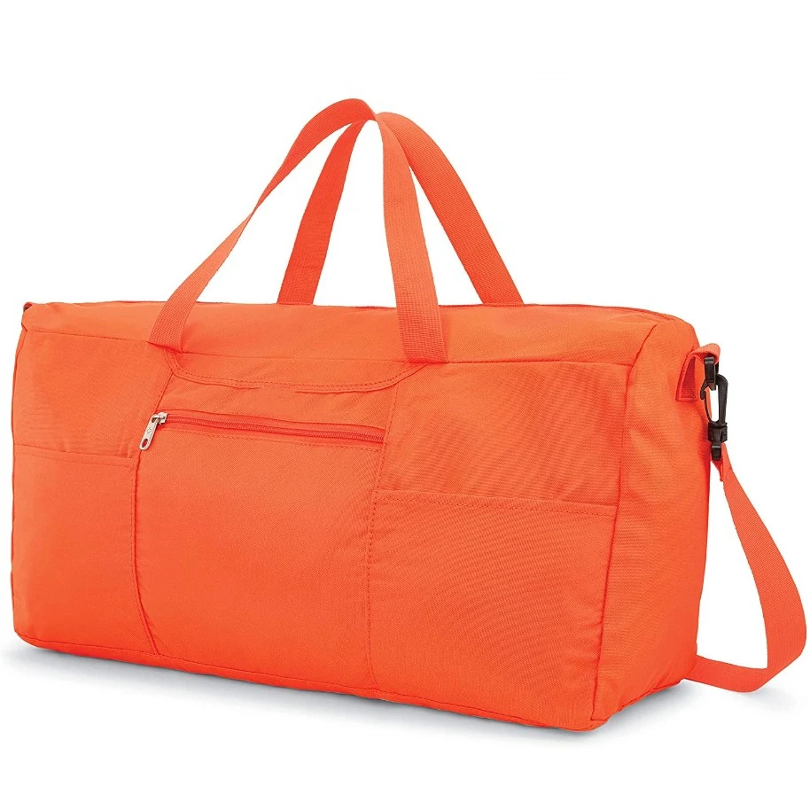 Custom Manufacture Fujian Supplier Orange Foldable Multi function  Light Weight Luggage Bags