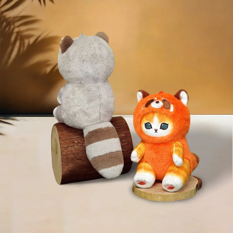 YE617 Genuine Mofusand Cat Fushandi Shark Cat Disguise Raccoon Squirrel Panda Plush Doll Pendant Ornaments