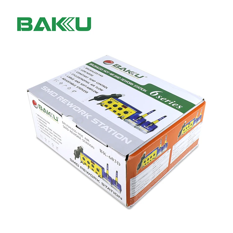  BAKU Прямая поставка горячего воздуха SMD 3 в 1 ремонтная станция BK-603A BGA цифровая паяльная для