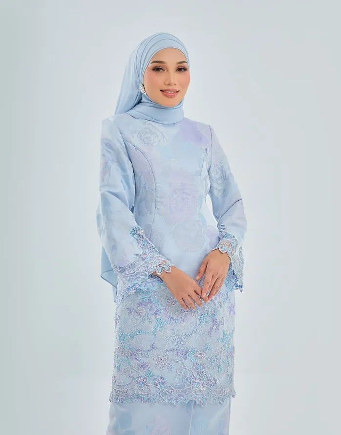 SIPO модная Индонезия Малайзия для женщин современный стиль Baju Raya Kurung Borong Kedah с 2022 принтом Официальный Kebaya