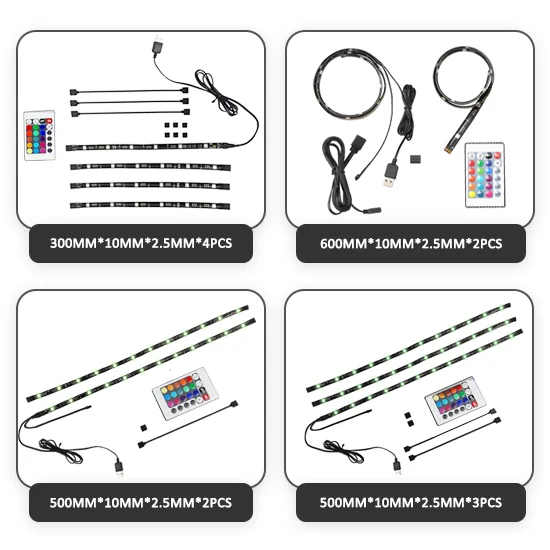 LUCKYSTAR USB DC5V Waterproof IP65 European market  Flexible CE Rohs smd3528 strips led tv