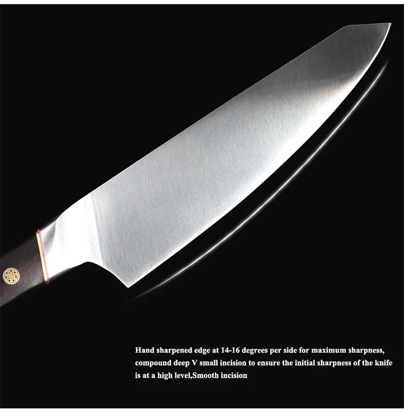 Modern German 1.4116 Steel Knife Sets Wood Handle Kitchen Cooking Knives Chef Chopping Utility Knife With Mini Sharpener