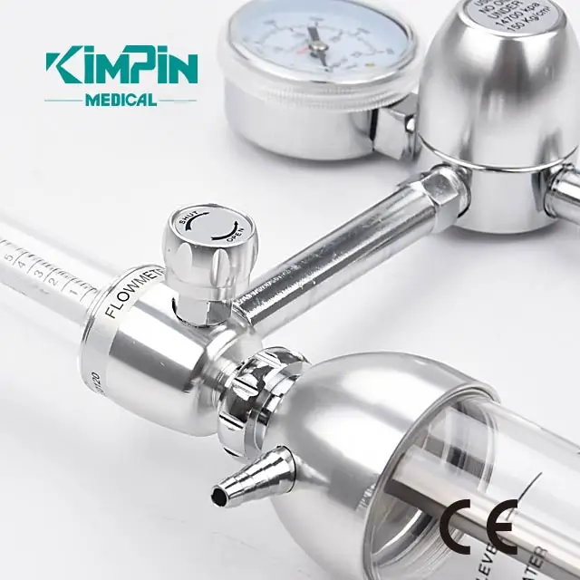 Connection Buoy Type Oxygen Inhaler Hospital Bull Nose Medical Oxygen Pressure Regulator With Humidified Bottle for BOC Cylinder