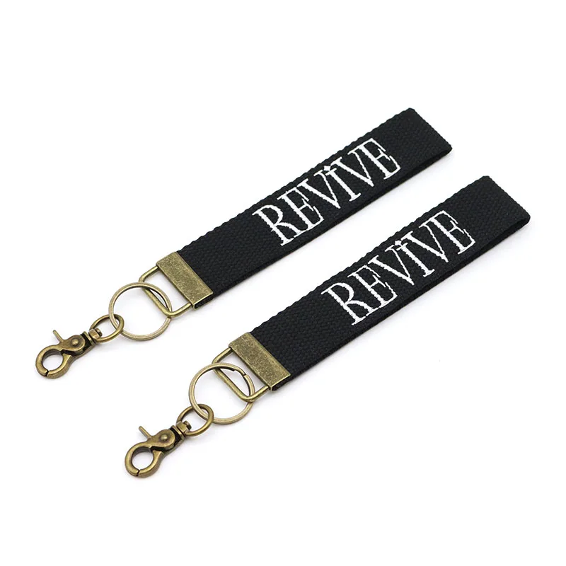 Beautiful Retro Backpack Charm Holder Souvenir Unique Stitching Wristlet Custom Logo Lanyard Keychain ring