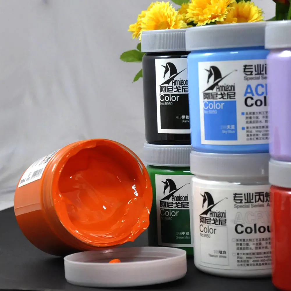 Anti UV Colorful Competitive price Non-toxic Widely used Eco-friendly  Annigoni 500ml Bottled Acrylic color