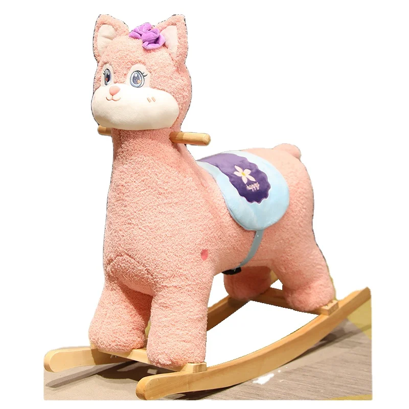 Wholesale Cartoon Rocking Horse Toys Children Hobby Horse Plush Toy Baby Rocking Riding Toy Birthday Gift