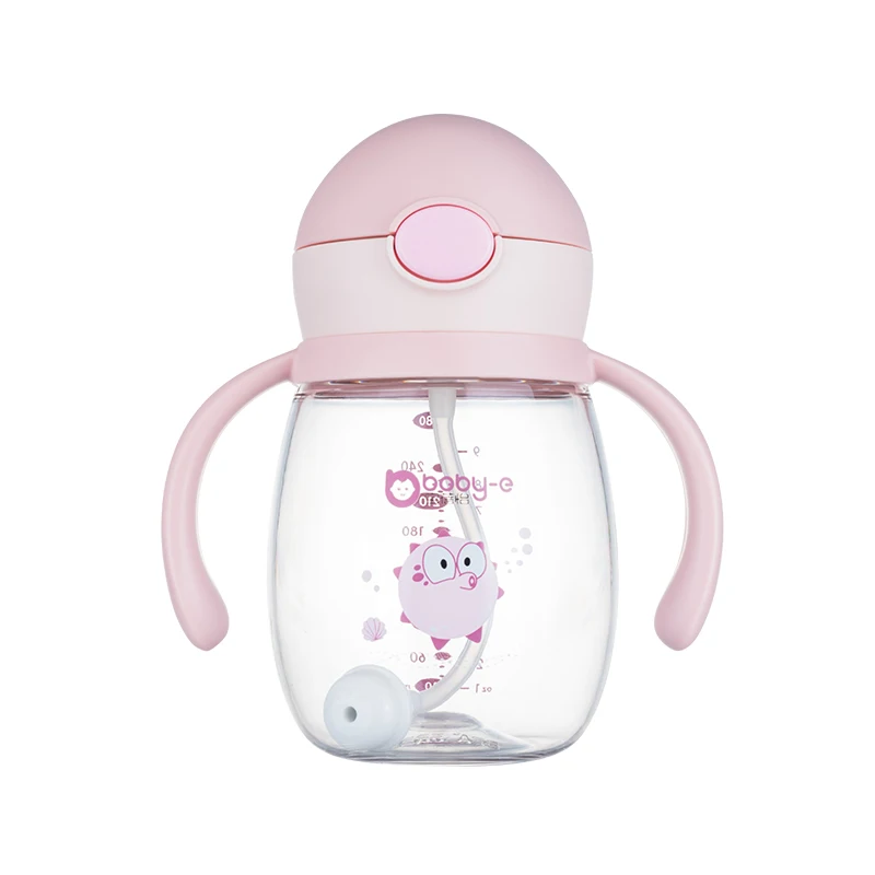 
280ml Popular Tritan Material BPA Free Odor Free Transparent Baby Straw Cup 