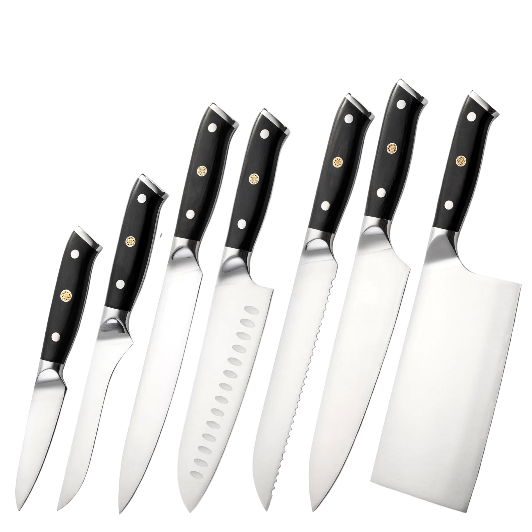 Набор ножей шеф-повара Grandsharp, немецкие Стальные Кухонные ножи, сантоку, нож для обвалки хлеба и очистки, домашний декор, Рождественский подарок шеф-повара 2020