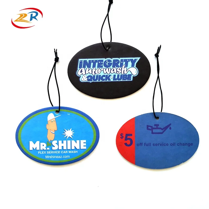 Custom Hanger Blank Air Freshener Paper Hanging Car For Different Shapes And Scents