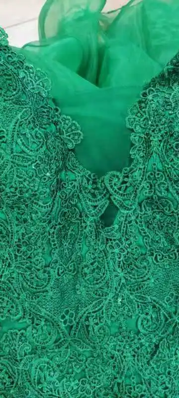 2023 Africa Style Sexy Deep V neck royal blue Mermaid Wedding Dresses Green Lace Appliques lace up Back fish tail Wedding Dress