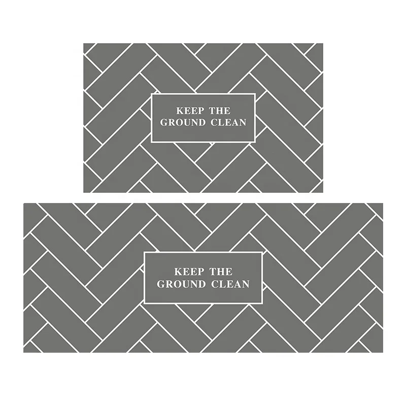 Kitchen floor mats household oil-absorbing non-slip mats home foot mats Nordic minimalist kitchen floor carpets