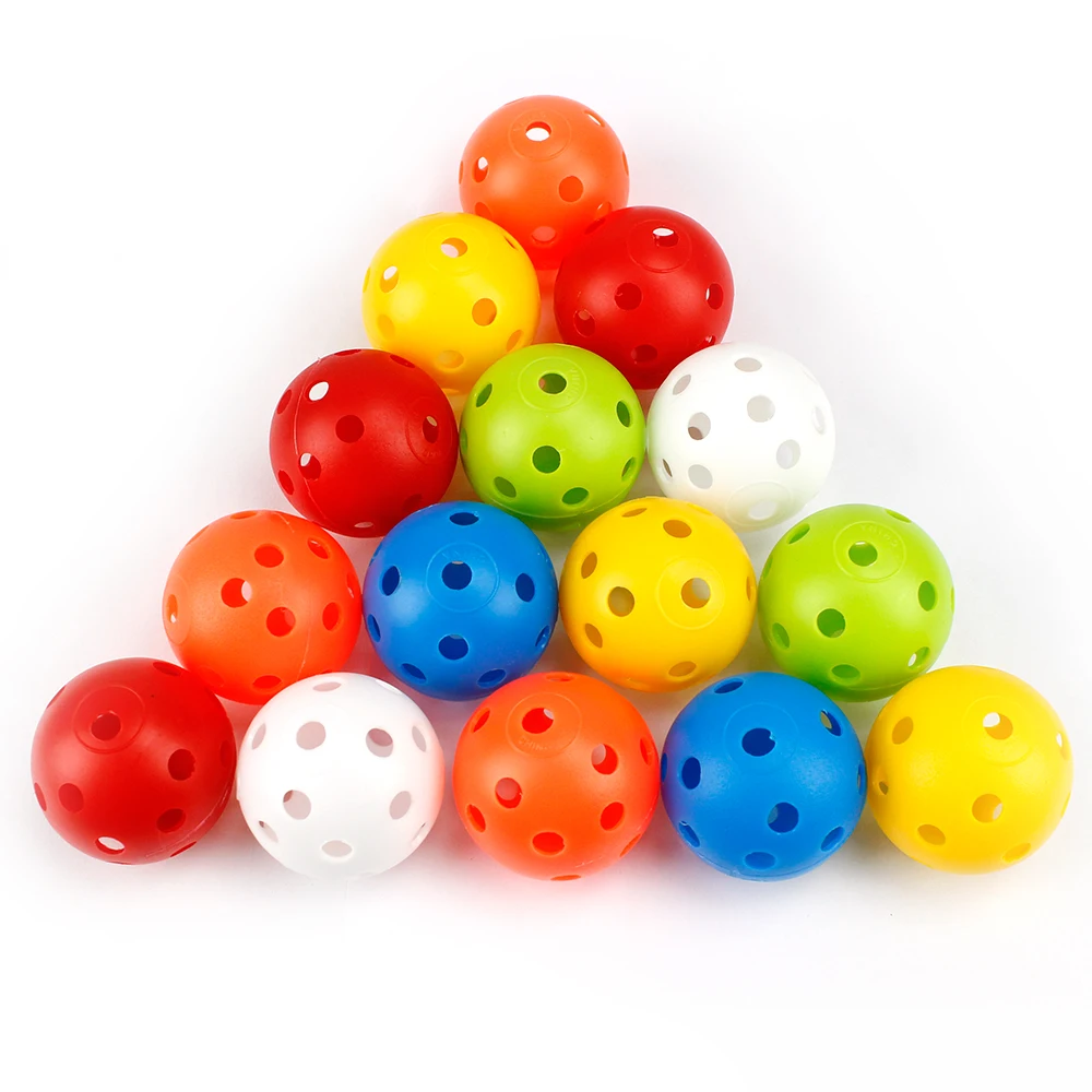 42MM Airflow Color Indoor Practice Golf Ball Bulk Perforated Small Plastic Hollow Hole Balls For Kids
