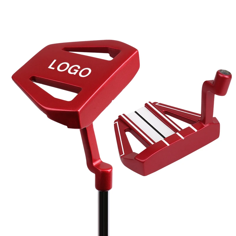 New Design Zinc Alloy Golf Putter Head  Custom Engraving Logo Color Golf Club Putter Factory Price Red Golf Putter