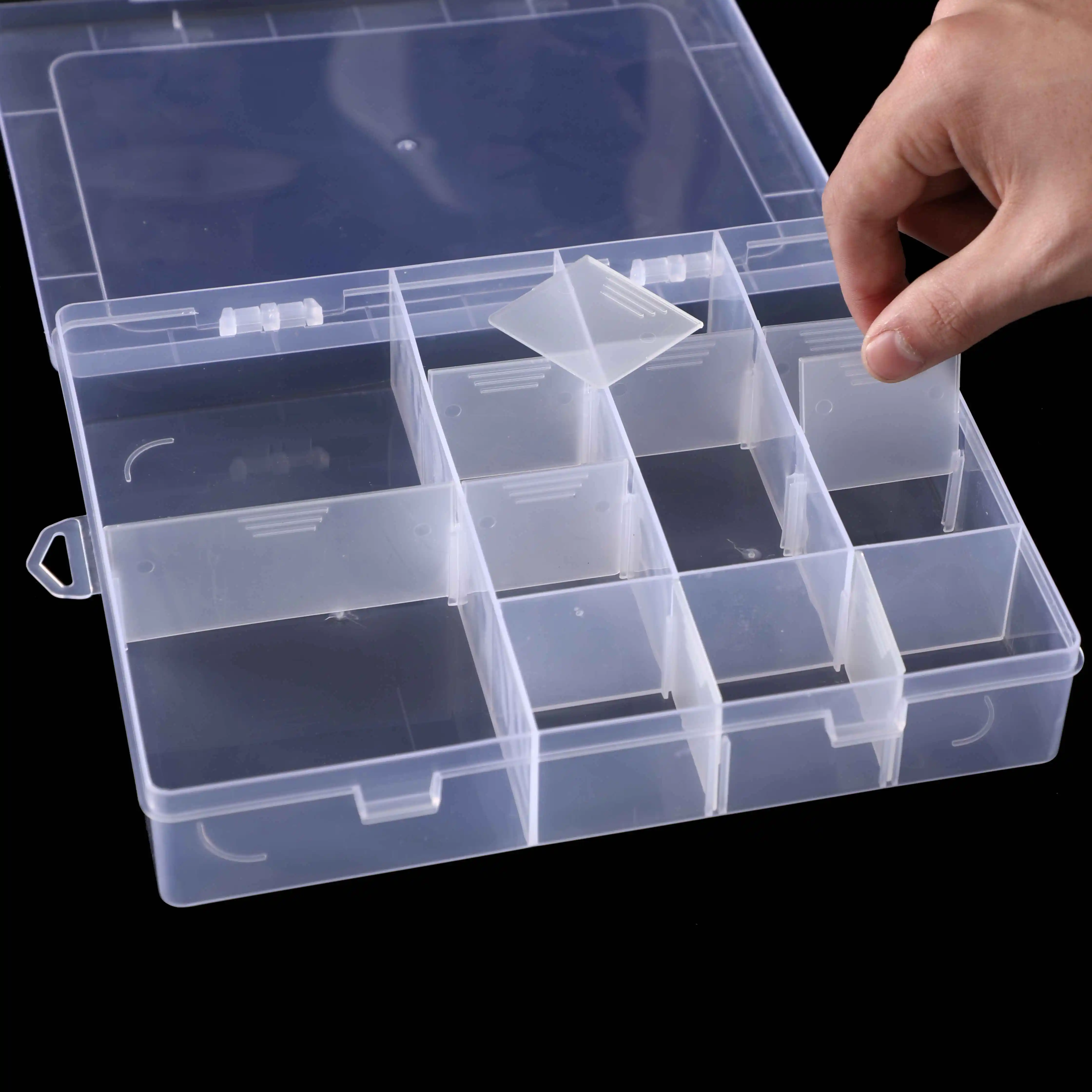 Low MOQ Food grade transparent Decorative Sewing Table with PP Plastic Storage Box