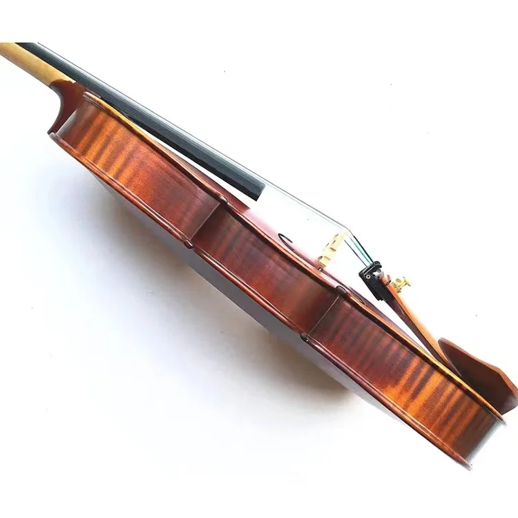 Violin handmade professional all solid fiddle string instruments with case and bow