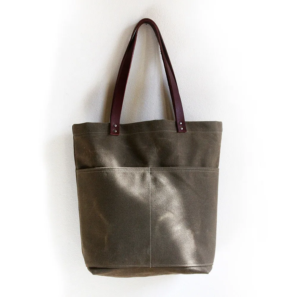 2024 Durable Vintage Waxed Canvas Bag Tote Shoulder Bag