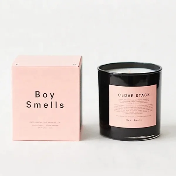  Mescente Wholesale Luxury Custom Private Label Aromatherapy Scented Soy Wax Candles Gift Set In Glass