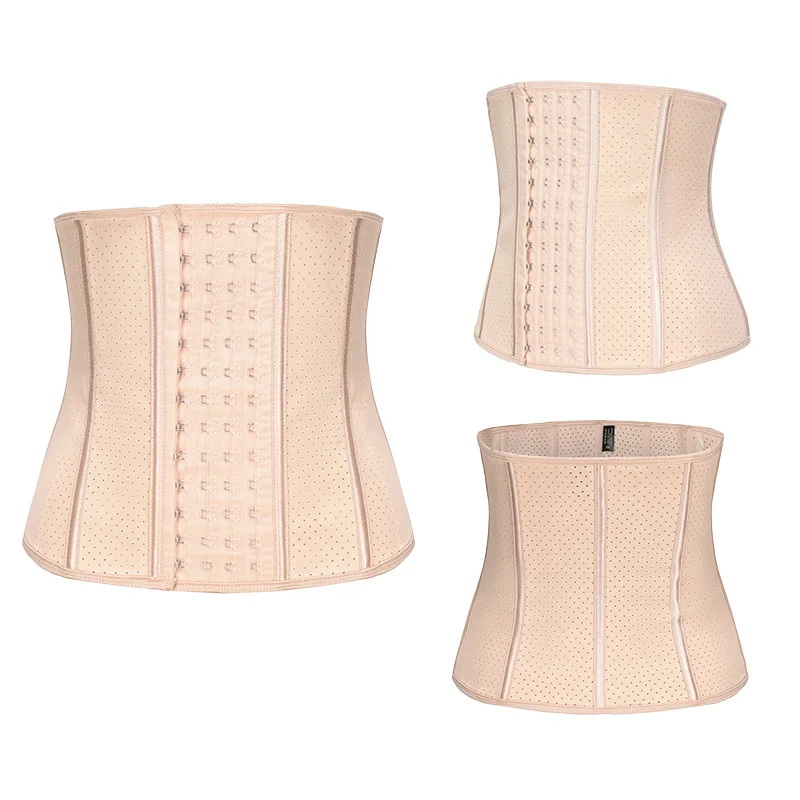 Bones Waist Trainer Pospartum Recovery Belts Waist Cincher Firm Tummy Control Shaper 9 Steel Logo Latex Support Customized