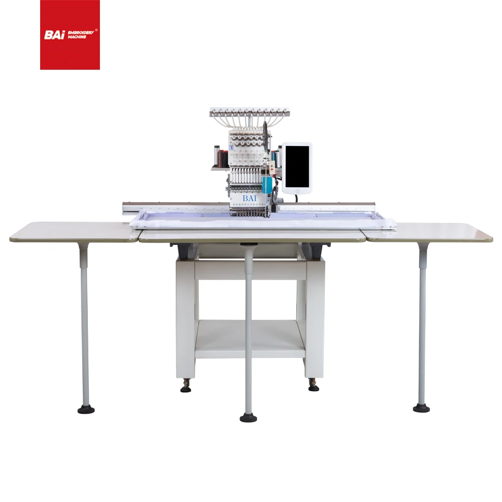 
BAI single head 12 needles flat double sequins computerized embroidery machine 