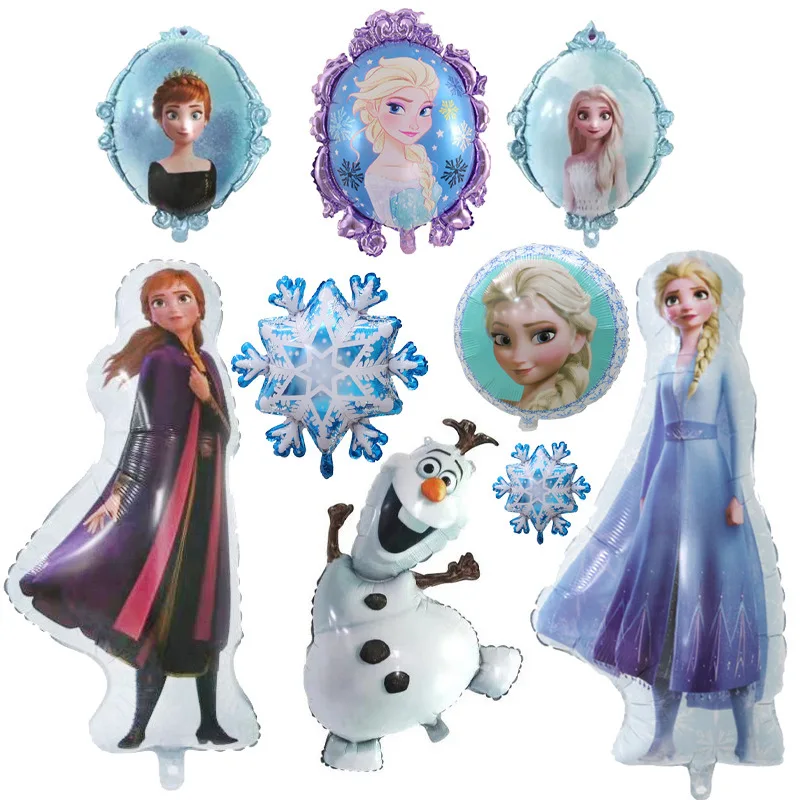 1set Baby shower girl foil balloons Frozen princess elsa anna balloon birthday party decorations kids toys globos