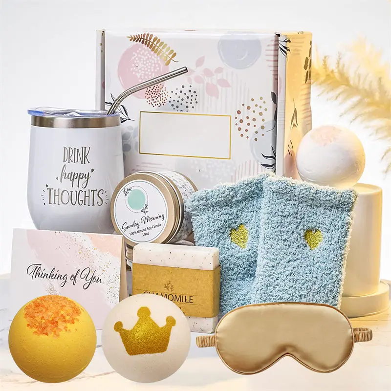 Get Well Soon Gifts Set For Women Scented Candle Soap Perfume Bath Spa Relaxing Gift Sets