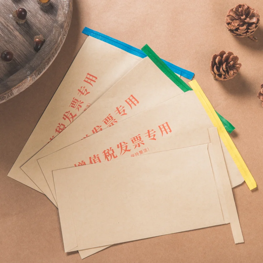 Custom Logo Biodegradable Eco Friendly A4 A5 A6 F4 C3 Size Brown White Kraft Packaging Paper Envelope For Packaging