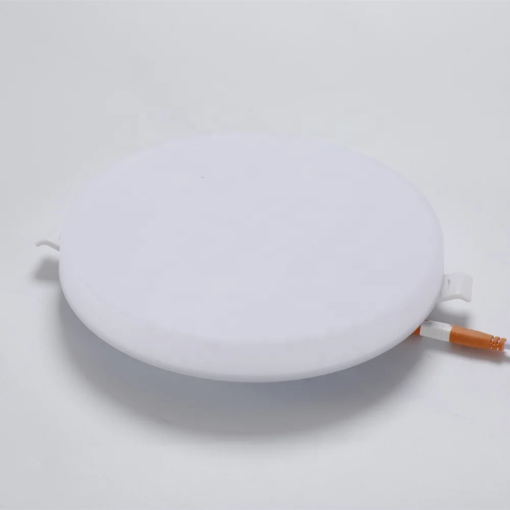 Cutout Hole Size Adjustable Frameless Round Downlight Recessed Square Ceiling 9w 18w 24w 36w Led Panel Light
