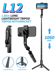 2022 New Design Flexible Telescopic Selfie Stick L12 With Wireless Remote Portable Selfie Stick Tripod