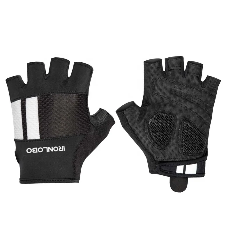 Custom Logo Short Finger Fingerless Men Breathable Sports Bike Cycling Gloves