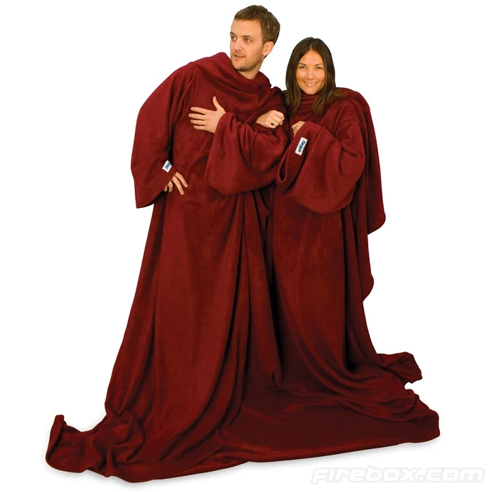 Bsci  high quality  Wearable tv sofa fleece throw blanket hoodie lazy creative  TV blanket with sleeves