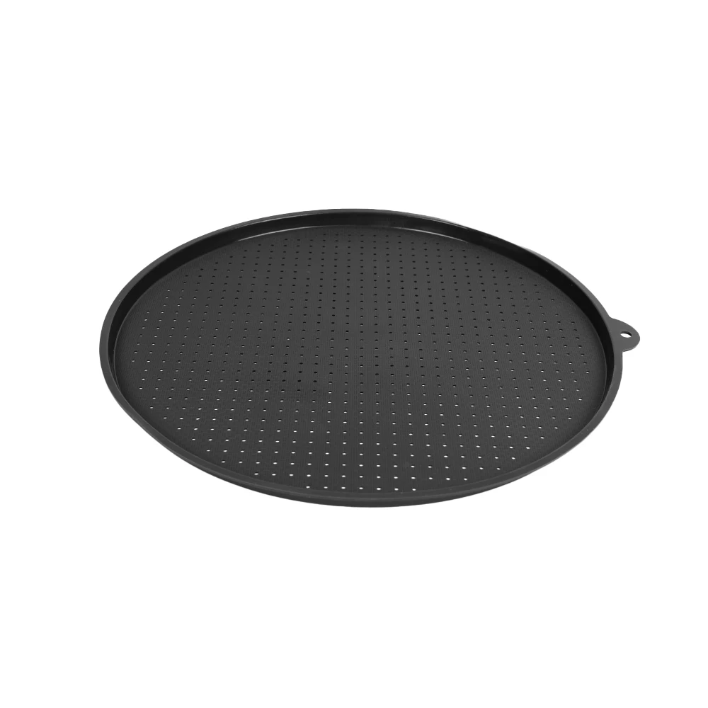 Round Black Perforated Non-slip Silicone Disk Punch Cake Mat For Bread Baking Pizza Mat