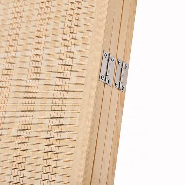 Bamboo Screen dividers/Room Divider Folding Separator Partition Splitter Privacy Screen 4 Panel, Bedroom Living Room