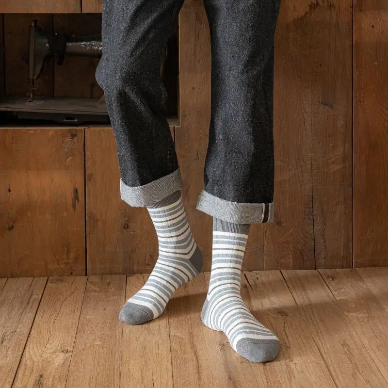 Make your own custom logo design crew striped ankle man long funny for men socks