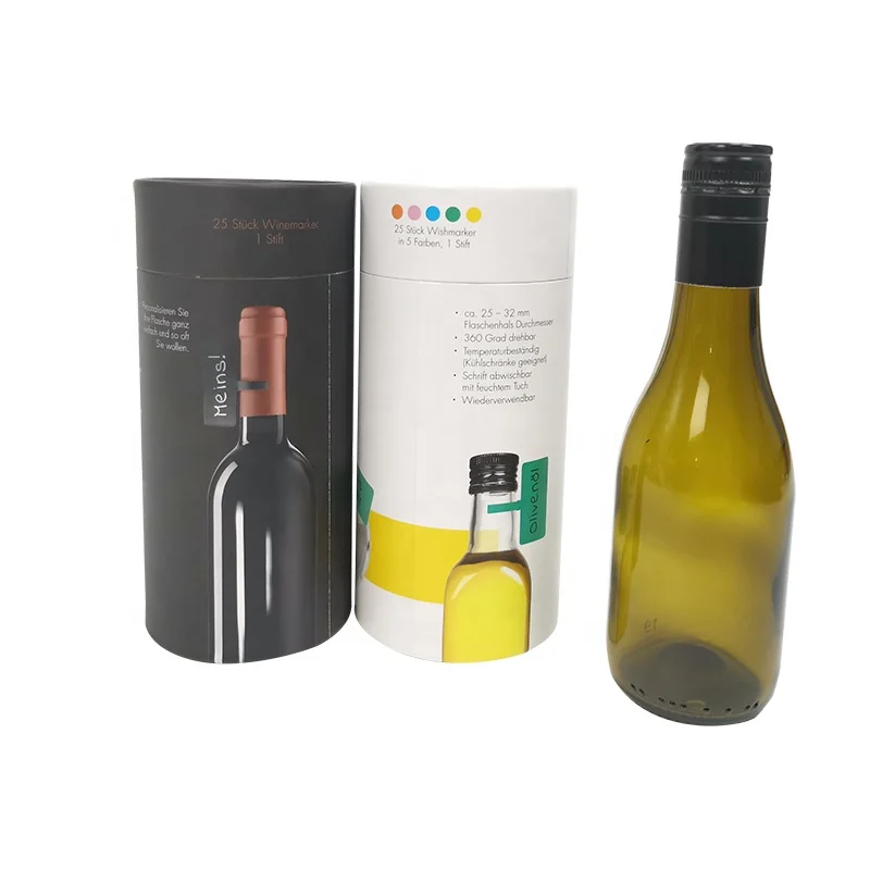 The factory wholesale custom cardboard tube food printing wine Whisky  paper cylinder packaging