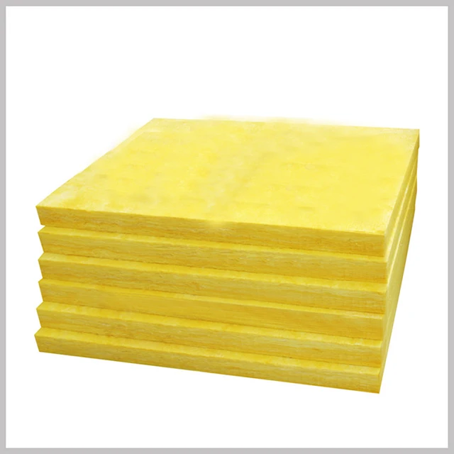 High-end quality glass wool board material, yellow thermal insulation material produced in China