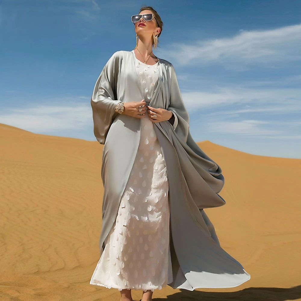 Jilbab новинка оптовая продажа Abaya Dubai Arabic традиционная причудливая Свадебная ручная швейная дрель набор из двух предметов