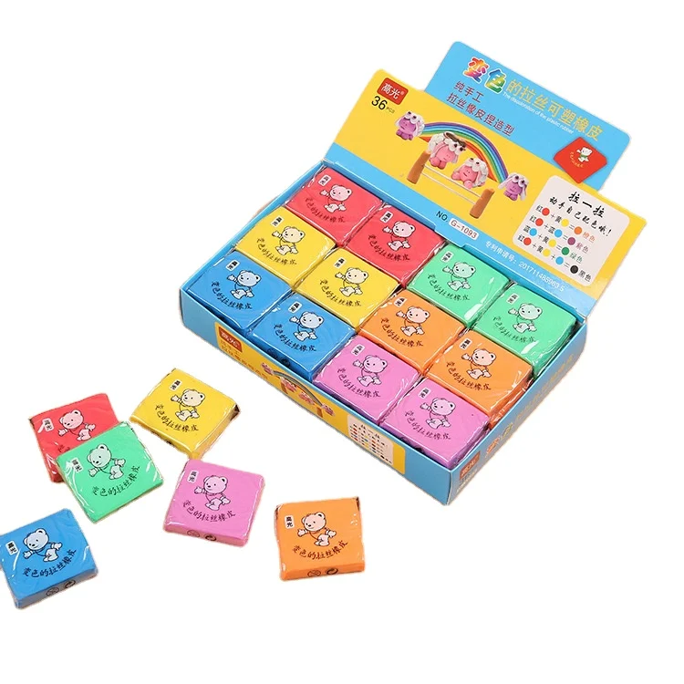 Eurolucky Brushed Eraser Primary Eraser For Children Plastic Erasers For Kids Color Change
