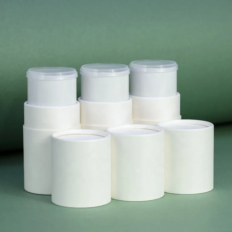 Body fragrance cardboard cylinder oval shape packing lip balm stick containers twist up paper tube packaging solid perfume box