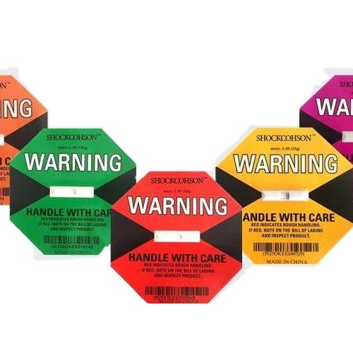 Shockproof label 1.0 logistics transportation monitoring vibration display anti-dumping shockproof label